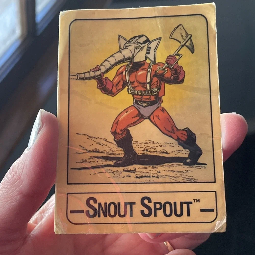 1986 MOTU - SNOUT SPOUT WONDER BREAD He-Man Card Masters‎ of the Universe RARE